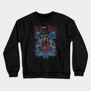 framed gentleman skeleton with razor Crewneck Sweatshirt